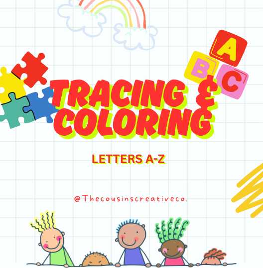 TRACING AND COLORING- LETTERS A-Z