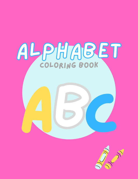 WHITE MINIMALIST ALPHABET COLORING BOOK FOR KIDS